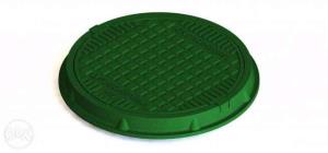 Capac necarosabil rotund polimer-nisip A 15 VERDE