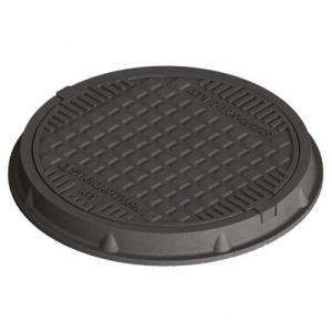 Capac necarosabil rotund polimer-nisip A 15 NEGRU