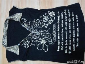 Bluzita Glamour(made Italia) negru-aurie eleganta-ieftina