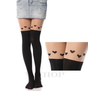 Dresuri dama intregi tip pantalon cu model (inimioare)