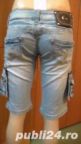 Promotie! Blugi / pantaloni scurti 2 in 1 , cu buzunare multiple - imagine 4