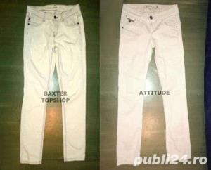 Oferta! 2 x Blugi albi la pret de 1; Produse UK: Topshop & Attitude