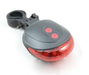 Stop mic bicicleta 2 raze LASER si 5 LED-uri rosii