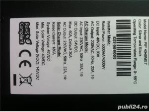 Invertor Regulator solar fotovoltaic cu Incarcator MPPT 180A, invertor solar/auto 4000W/48V - imagine 3