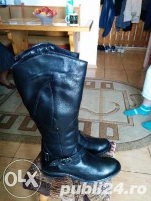 Cizme din piele naturala imblanite - imagine 2