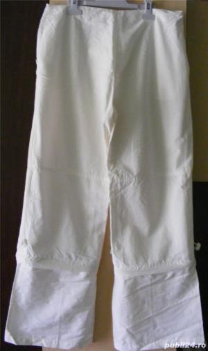 Pantaloni dama (albi, gri) - imagine 2