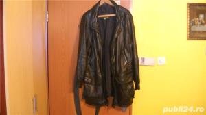 Haina piele XL cu fermoar nou