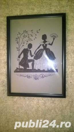 Mic tablou gen "silhouette" - Intalnire cu evantai.