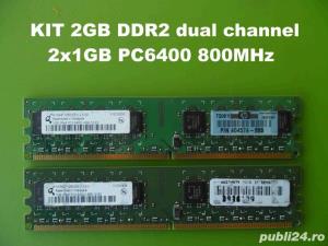 Kit Memorie PC 2 Gb DDR2 (2 buc x 1 Gb) 800 mhz Pc2-6400 L04