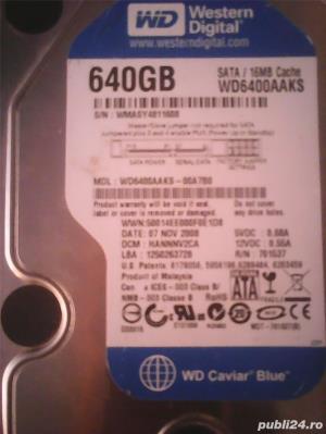 Hard-disk WD 640 GB-Blue, Sata2, 7200 rpm, 16MB+cooler, 700 zile, L14