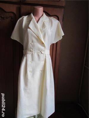 Rochie office de vara crem - imagine 2