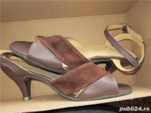 Sandale din piele maro, noi, marime 37 + bonus si Livrare gratuita*  - imagine 3