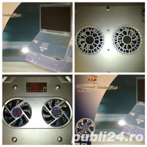 Masa cooler portabila 2 coolere laptop notebook, ergonomica, alimentare usb, nivelul de zg - imagine 3