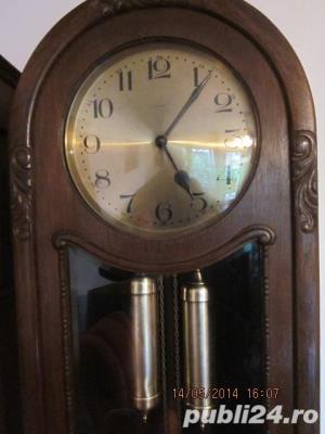  Ceas pendul vechi german,pendula de podea "Kinzle" - imagine 2