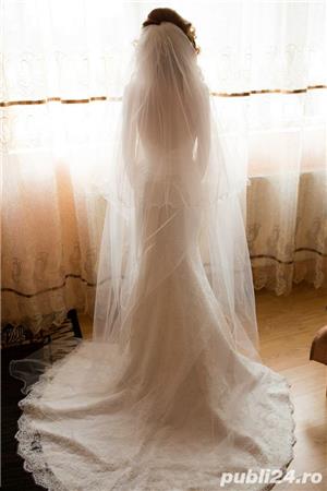Rochie de mireasa de firma demetrios + voal - imagine 3