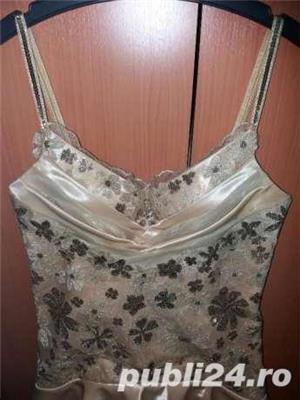 Rochie de ocazie UNICAT deosebita aurie cu paiete - imagine 2