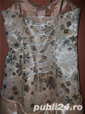 Rochie de ocazie UNICAT deosebita aurie cu paiete - imagine 4