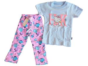 Pijama BabyGap - Hello Kitty, cu maneca scurta 