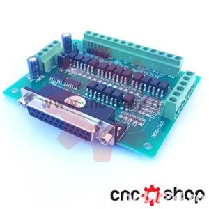 Interfata CNC (breakout board)  6 axe, optocuploare, port paralel DB25 - imagine 2