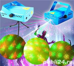 Laser rosu si verde 220V senzor muzica disco bar - imagine 2