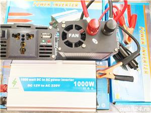 Invertor invertoare auto 24V 500W clesti baterie cablu pentru bricheta auto 24V  - imagine 2