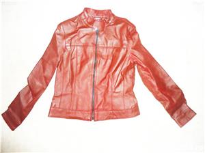 Geaca haina piele de dama maro grena nr 34 36 38  Pret 60 lei  2 buc 110 lei - imagine 2