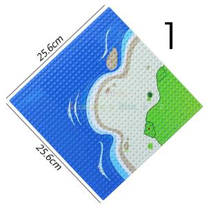 Placi de constructie tip Lego 32x32 ptr scene maritime - insule, plaje, apa (2 modele) - imagine 2