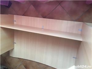 Birou din pal melaminat directorial, simplu, demontabil, maro, usor de transportat - imagine 4