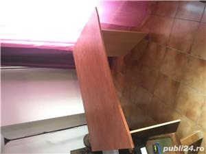 Birou din pal melaminat directorial, simplu, demontabil, maro, usor de transportat - imagine 2