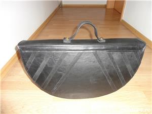 Geanta din piele naturala neagra, model unicat - imagine 2