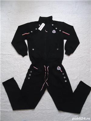 Trening rosu bleumarin copii costum sport casual unisex  - imagine 2
