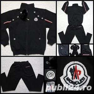 Trening rosu bleumarin copii costum sport casual unisex  - imagine 3