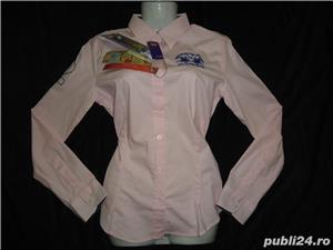 Camasa roz dama la martina made in italy slim fit maneca lunga 100% bumbac embleme logo-uri brodate - imagine 4