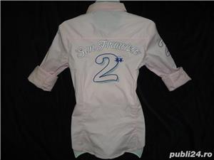 Camasa roz dama la martina made in italy slim fit maneca lunga 100% bumbac embleme logo-uri brodate - imagine 6