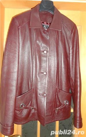 Sacou de piele naturala marimea 44 Steel Pelle