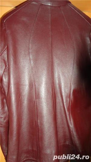 Sacou de piele naturala marimea 44 Steel Pelle - imagine 3