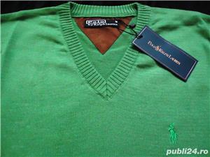  vesta barbateasca tricotata lana verde gri anchior gilet colectie noua - imagine 3