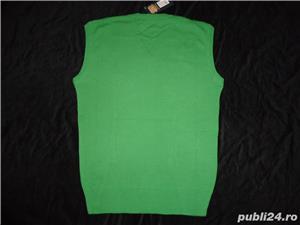 vesta barbateasca tricotata lana verde gri anchior gilet colectie noua - imagine 7