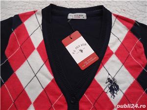 Jacheta dama anchior 7 nasturi piept romburi albe corai maneci spate bleumarin 100% bumbac