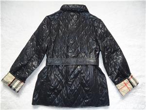 Jacheta scurta dama made in england geaca matlasata neagra 2 buzunare platca cordon - imagine 7
