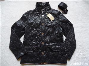 Jacheta scurta dama made in england geaca matlasata neagra 2 buzunare platca cordon - imagine 5
