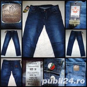 Blugi barbati denim prespalati made in italy 100% bumbac 