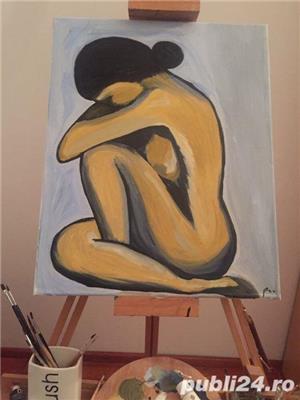 Tablou in ulei pe panza nud femeie
