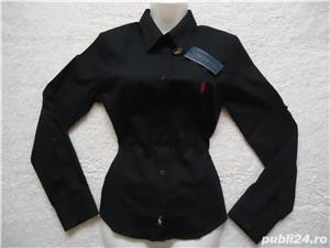 Camasa bleumarin dama slim fit made in sua eleganta casual bumbac maneca lunga / scurta 