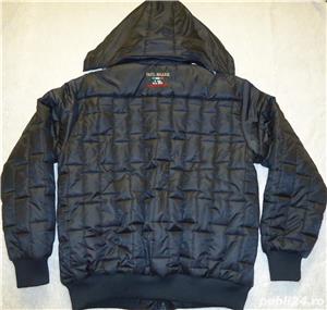 Geaca barbati pufoaica matlasata bleumarin toamna iarna gluga detasabila polar+fas - imagine 8