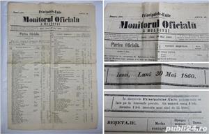 Monitorul Oficialu - Iassi 1860 - Principatele-Unite (caractere slave si latine)