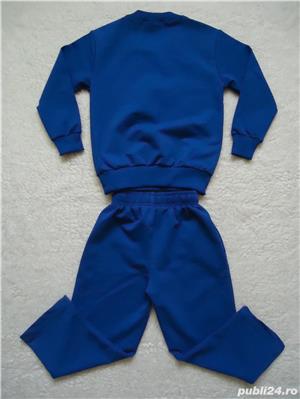 Trening copii 4 5 ani 100% bumbac albastru costum sport baieti treninguri unisex - imagine 3
