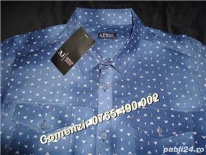 Camasa barbateasca denim maneca lunga / scurta slim fit buzunare platca aplicate  - imagine 3