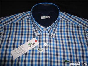 Camasa barbati regular fit maneca lunga / scurta 100 % bumbac-mix carouri albe gri bleu bleumarini - imagine 2