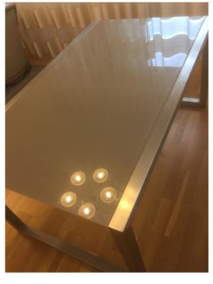 Masa masiva Inox si Sticla